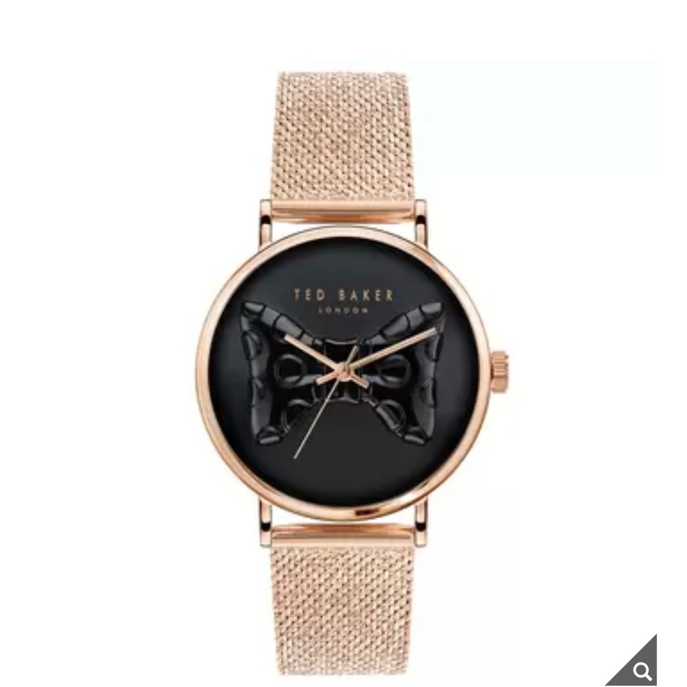 Ted Baker Rose Gold Watch with Black Face